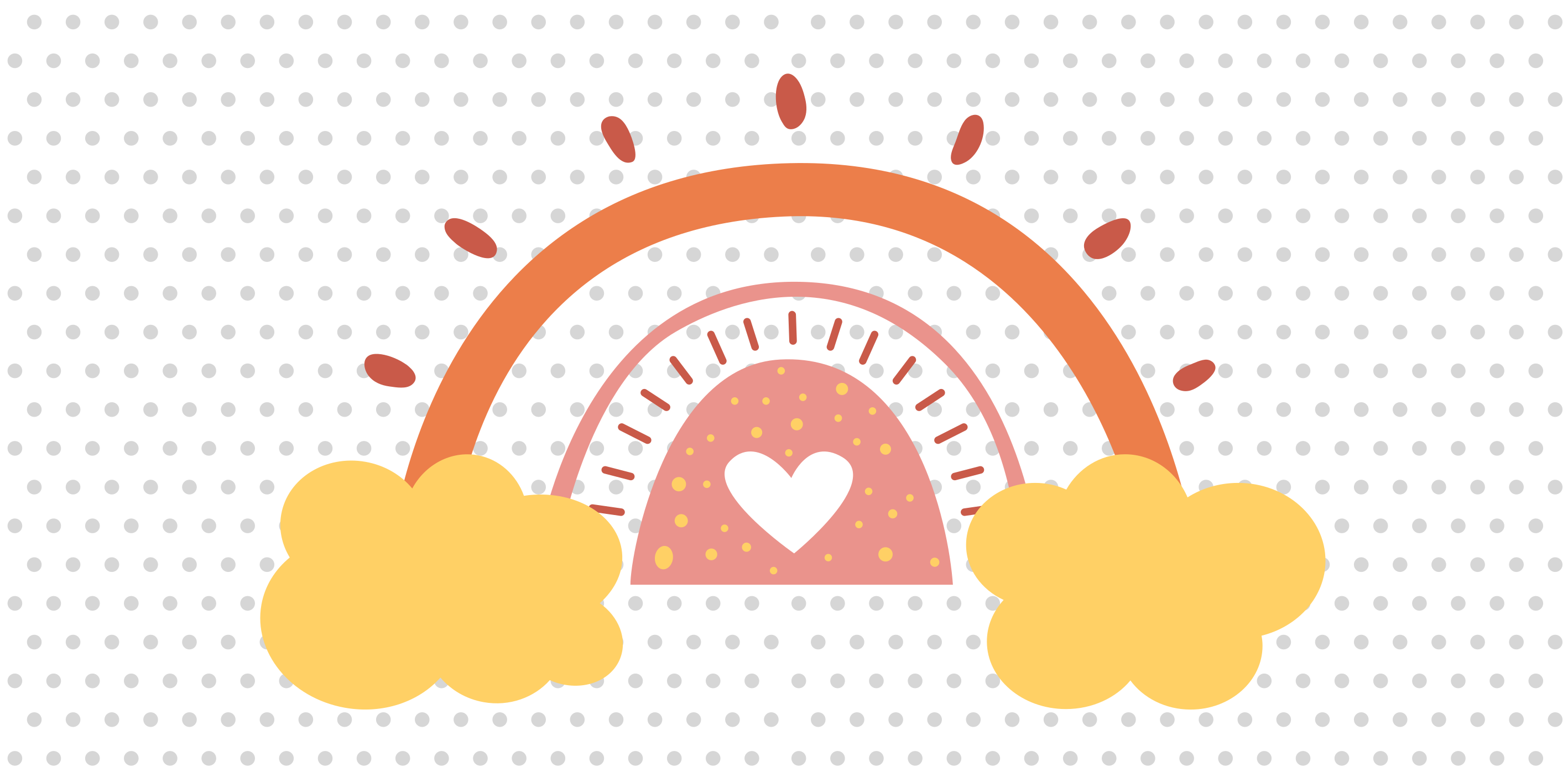 Vinyl Teppich Baby regenbogen-wolkenlandschaft - TenStickers