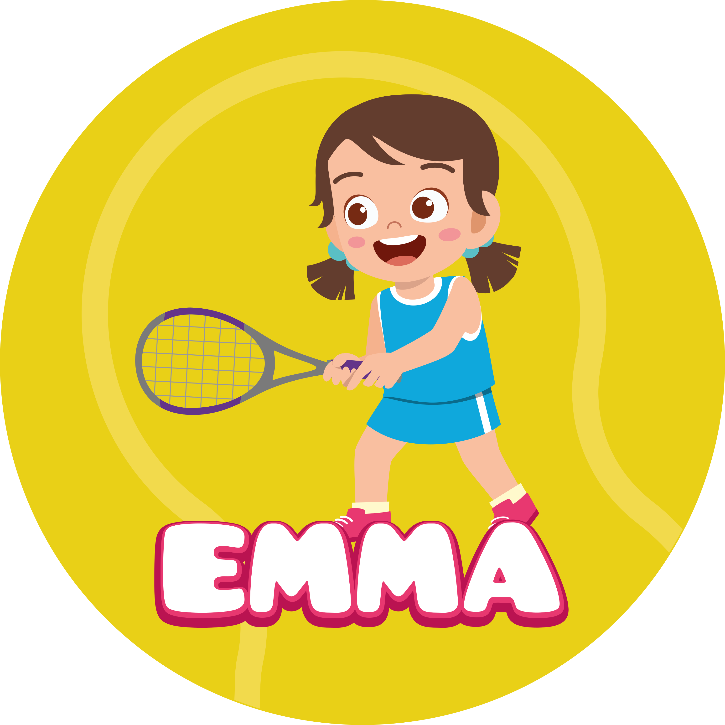 Vinyl Teppich mit Namen personalisiertes tennis - TenStickers