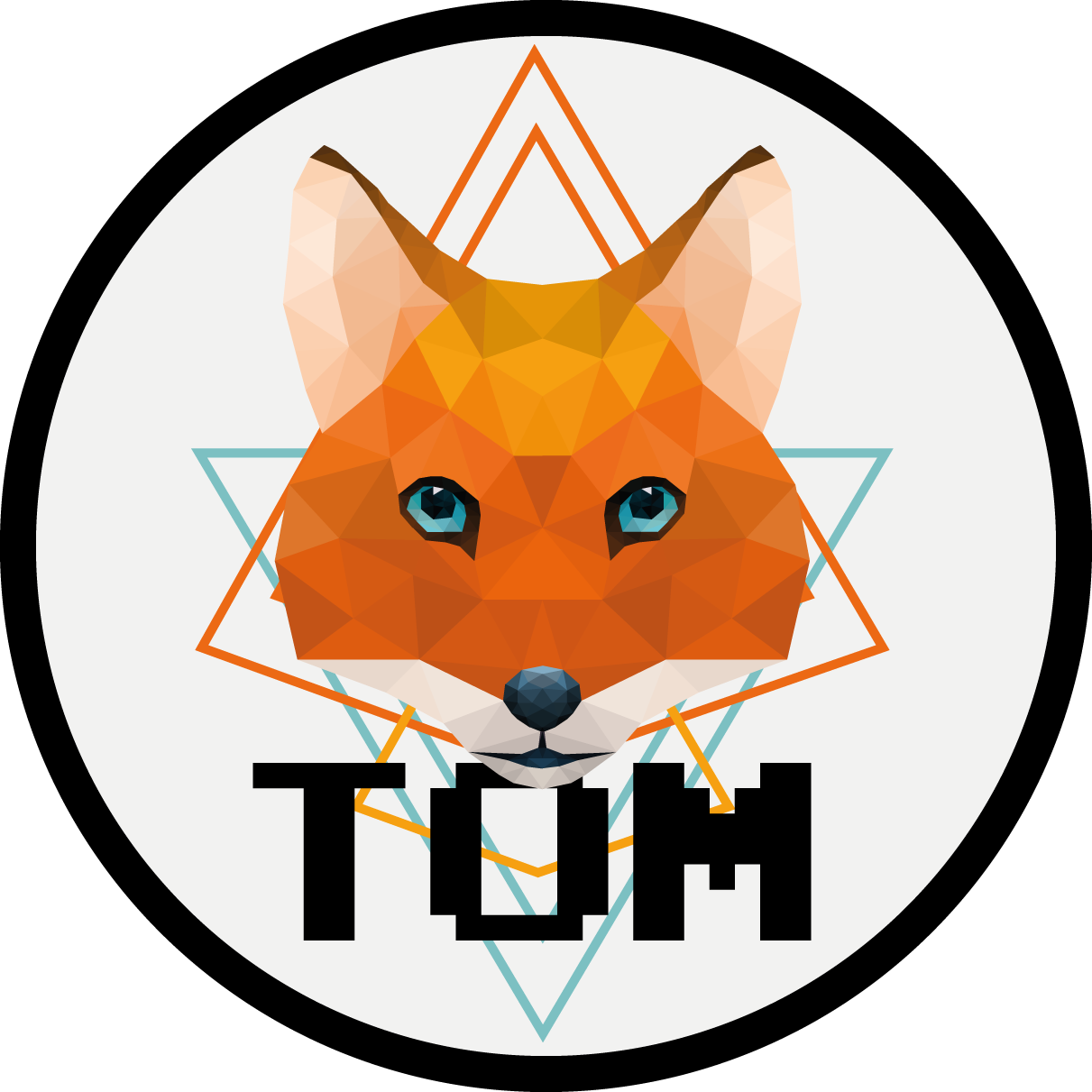 Vinyl Teppich mit Namen geometrischer fuchskreis - TenStickers