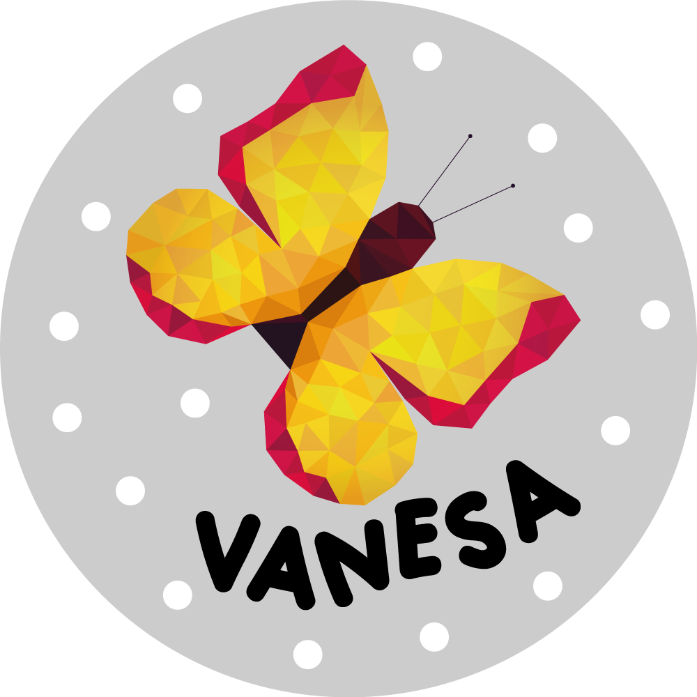 Vinyl Teppich mit Namen personalisierter schmetterling - TenStickers