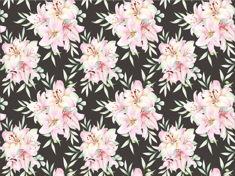 Vinyl teppich blumen florale delikatesse - TenStickers