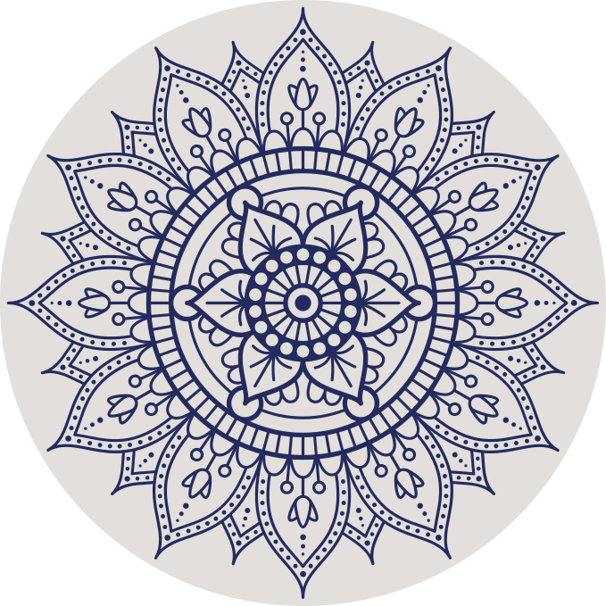 Vinyl Teppich Wohnzimmer kreisförmiges Mandaladesign - TenStickers