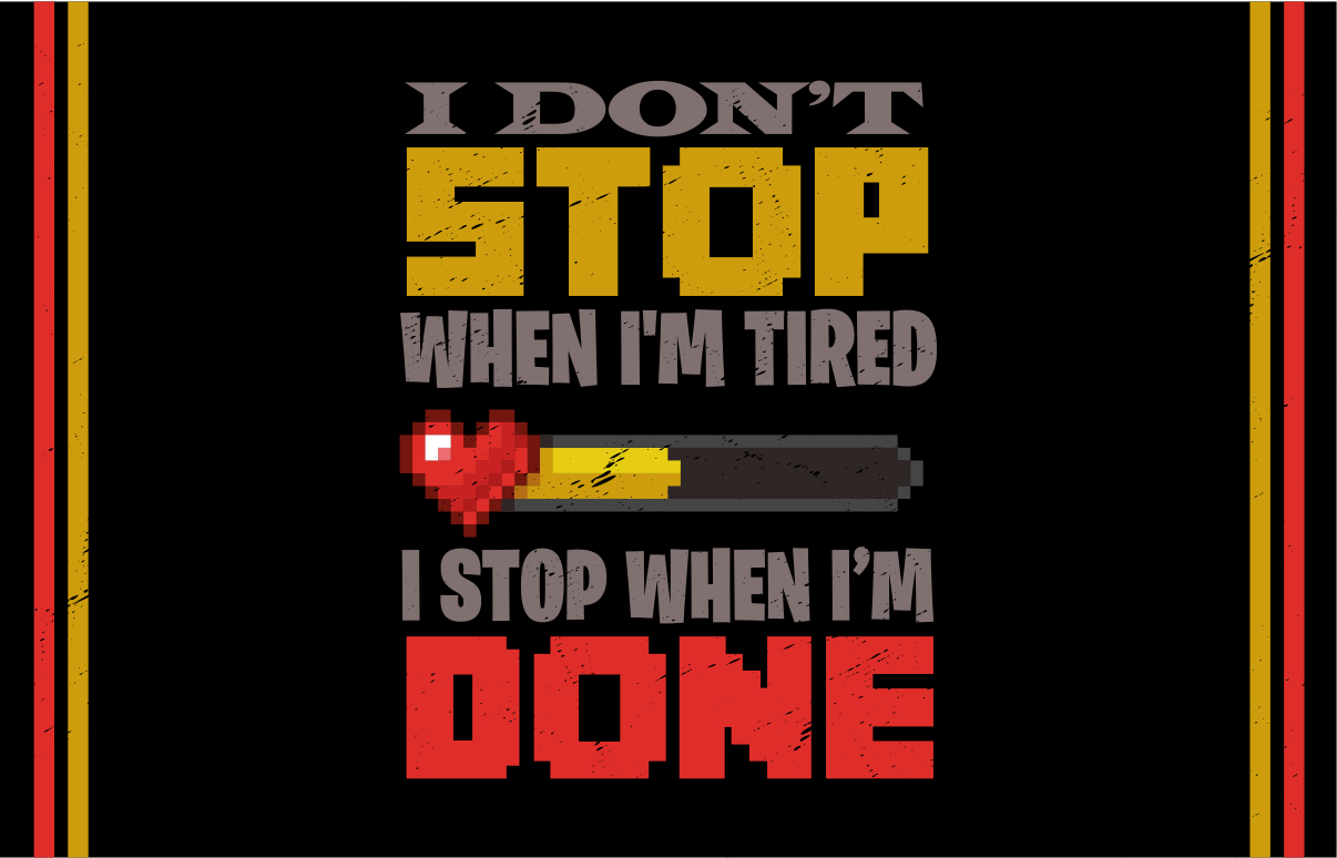 Vinyl Teppich Spruch motivierender Spruch mit Gamingdesign - TenStickers