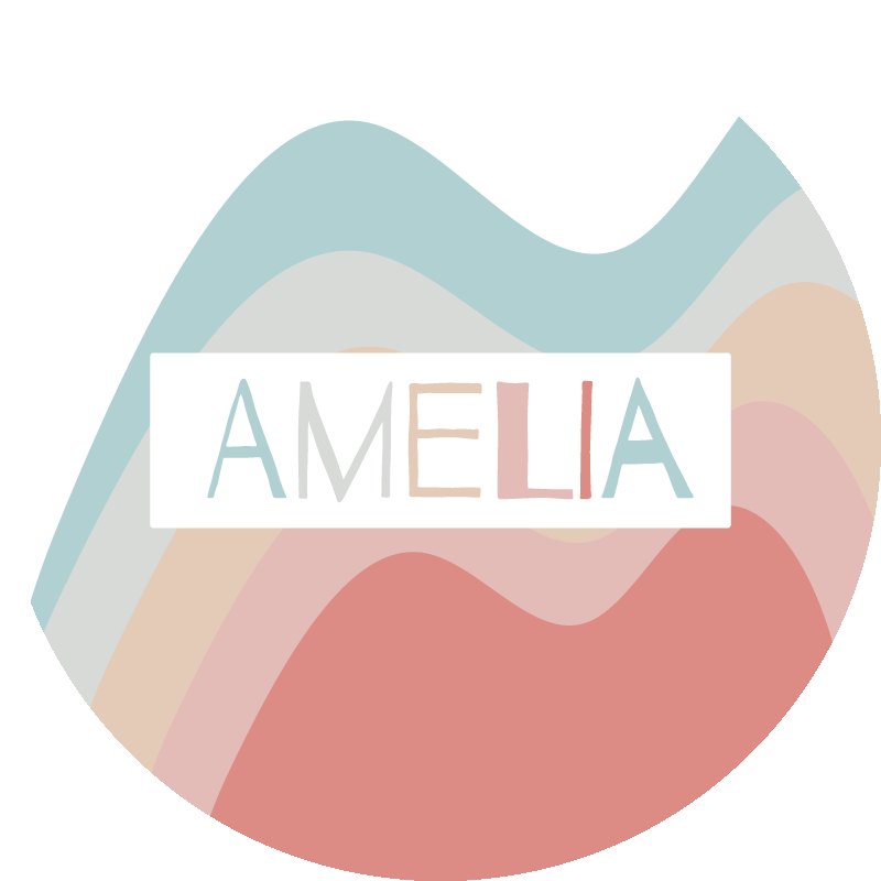 Vinyl Teppich mit Name abstraktes buntes Design - TenStickers