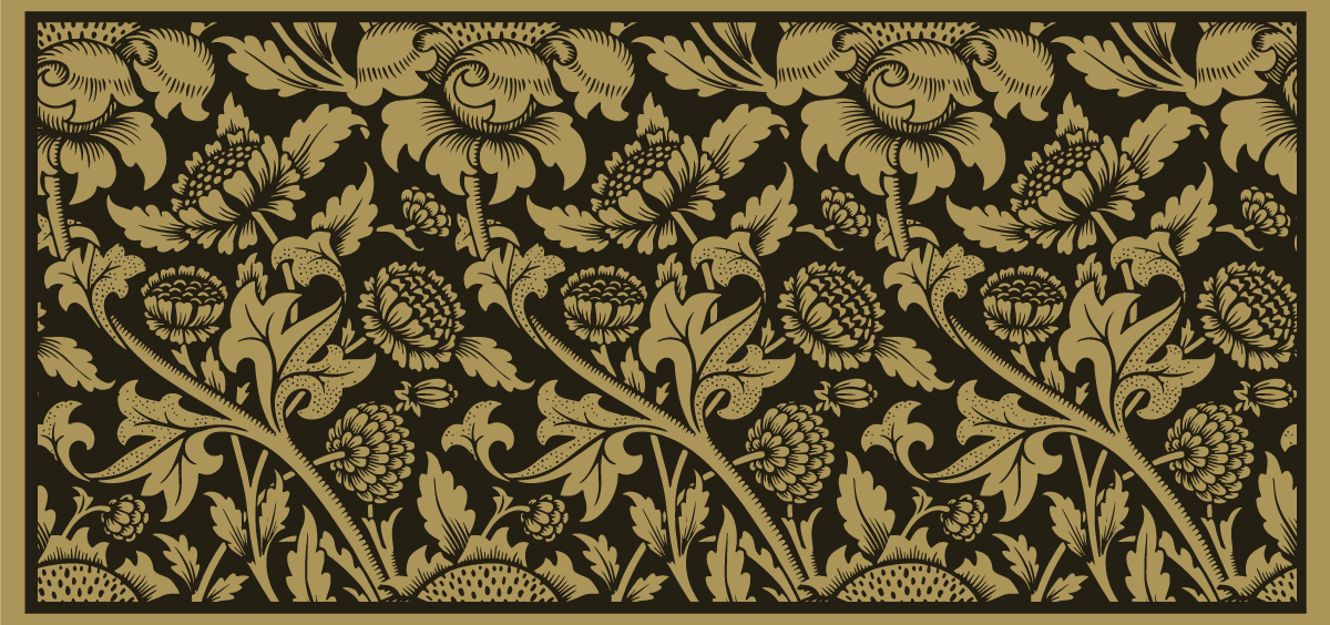 Vinylteppich Blumen botanisches Muster Akzent - TenStickers