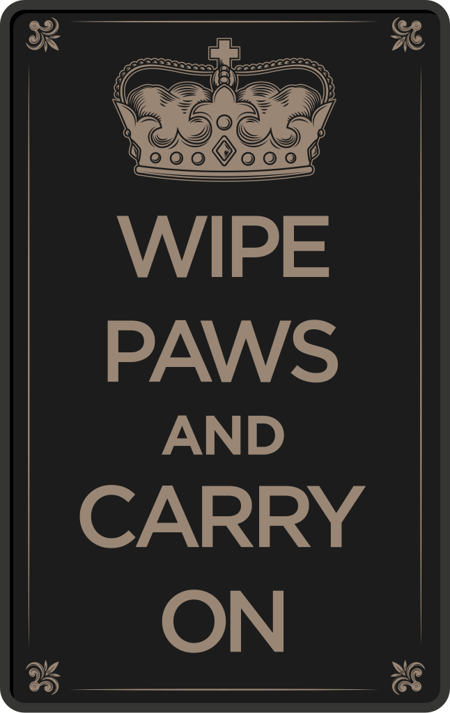 Vinylteppich Spruch Wipe paws - TenStickers