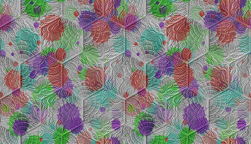 Vinylteppich bunte Gaudi-Fliesen - TenStickers