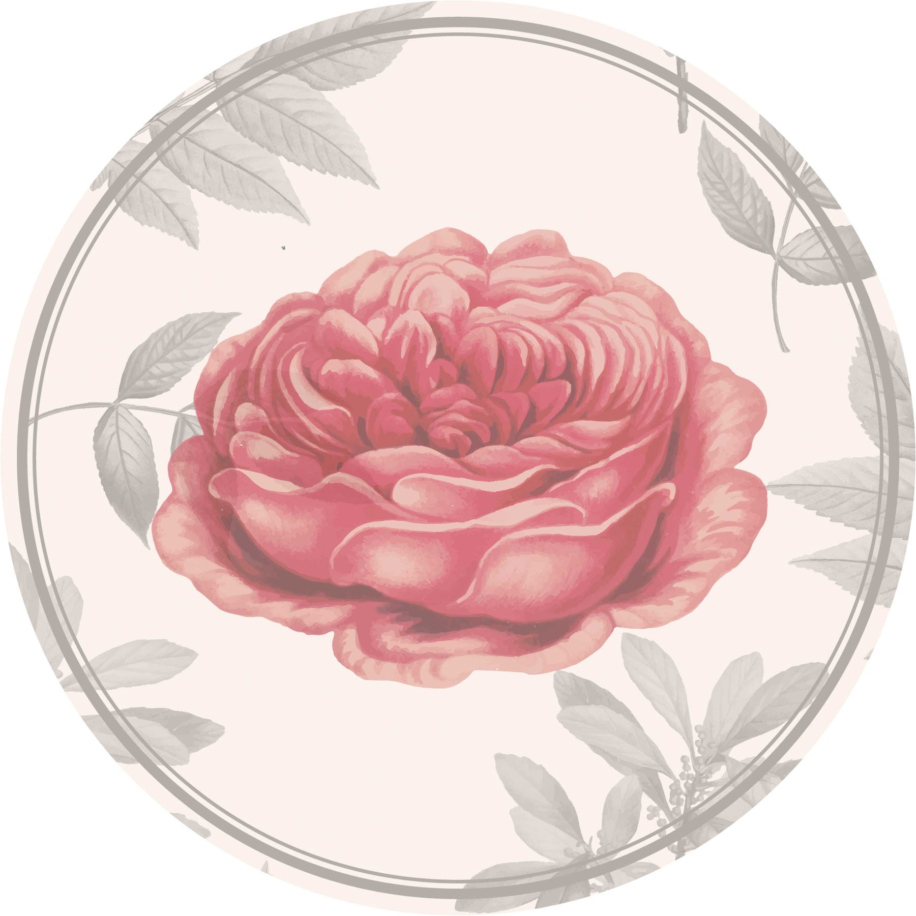 Vinyl Teppich Wohnzimmer Pinke Rose - TenStickers
