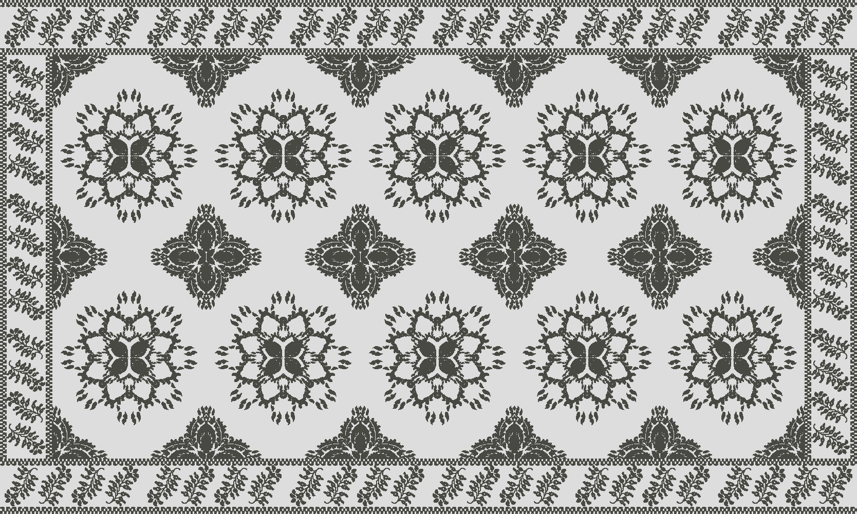 Vinyl Teppich Esszimmer florales vintage-design - TenStickers