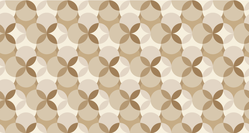 Vinyl Teppich beige kreise - TenStickers