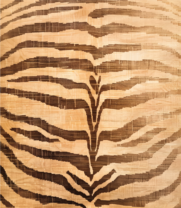 Vinyl Teppich beige tigerstreifen - TenStickers