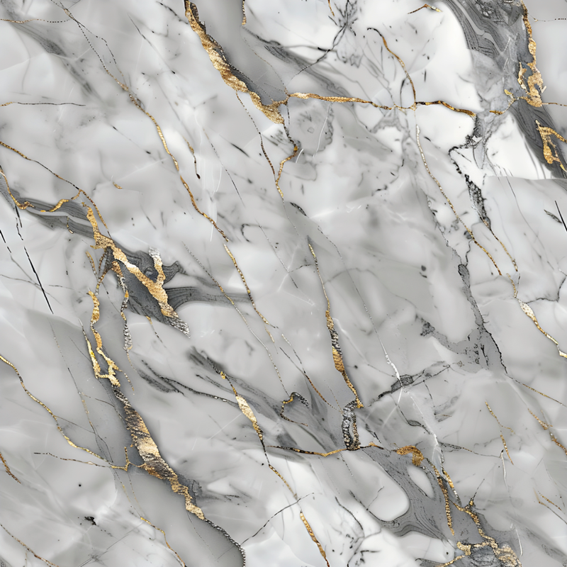 Vinyl Teppich Marmor grau & gold - TenStickers