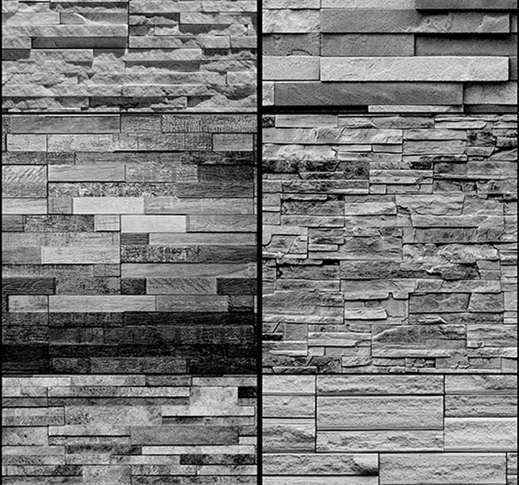 Tapete Steinoptik graue Muster - TenStickers