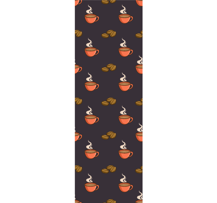 Tapete selbst gestalten kaffeezeit-muster - TenStickers