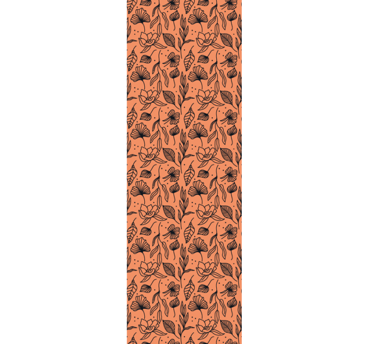 Blumentapete floral gemustertes interieur - TenStickers