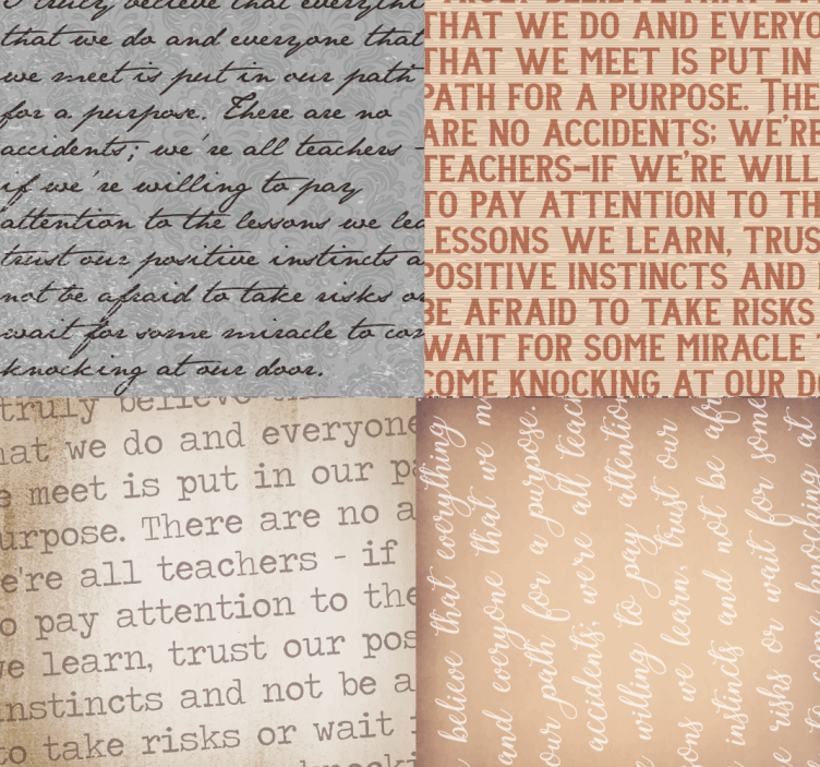 Buchstaben Tapete Schriftzüge - TenStickers