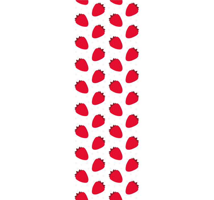 Tapete Küche muster mit roten beeren - TenStickers