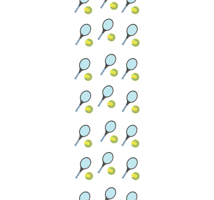Tapete selbst gestalten tennisschläger und bälle - TenStickers