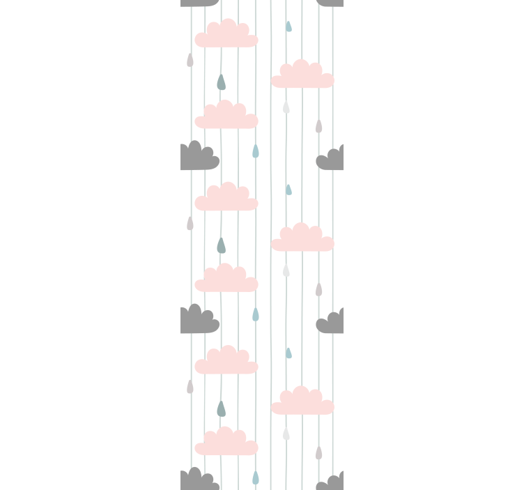 Babyzimmer Tapete bewölkte regentropfen - TenStickers
