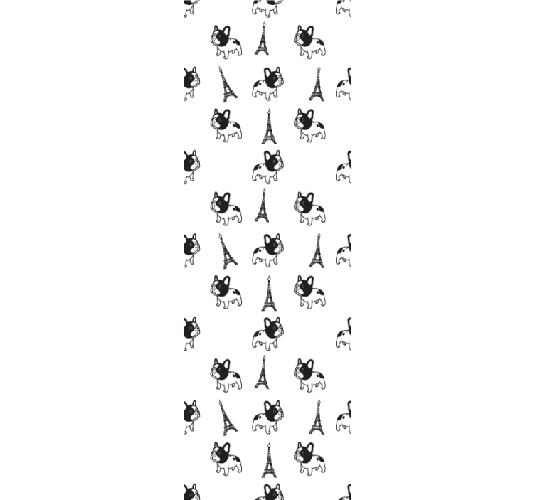 Hunde Tapete pariser hündchen - TenStickers