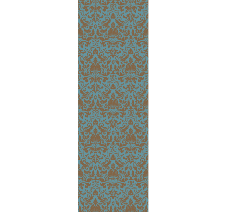 Tapete Fliesenoptik kunstvolle blättermotive - TenStickers