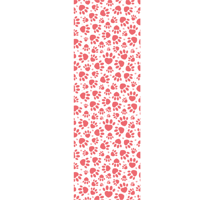 Hunde Tapete pfotenabdruck herzen - TenStickers