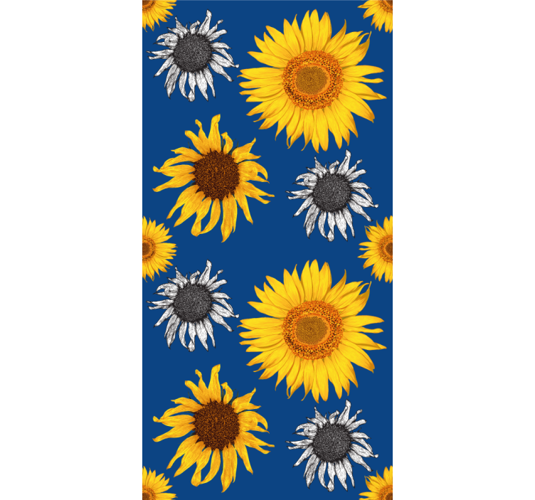 Blumentapete sonnenblumen-ensemble - TenStickers