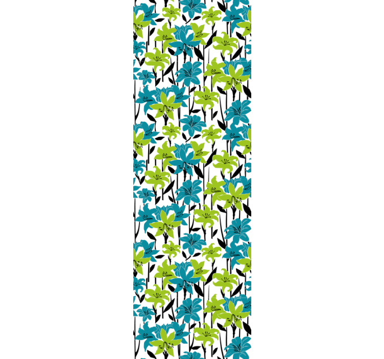 Blumentapete bunte blumenblüte - TenStickers