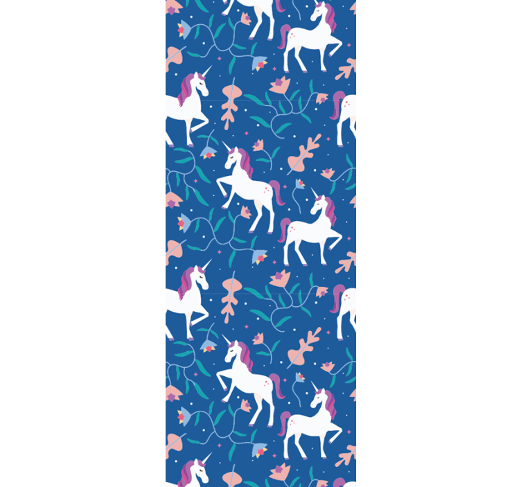 Tapete Tiere einhorn fantasie muster - TenStickers