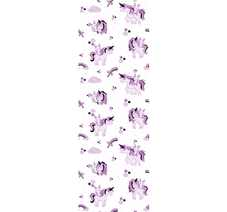 Babyzimmer Tapete einhorn-fantasieszene - TenStickers