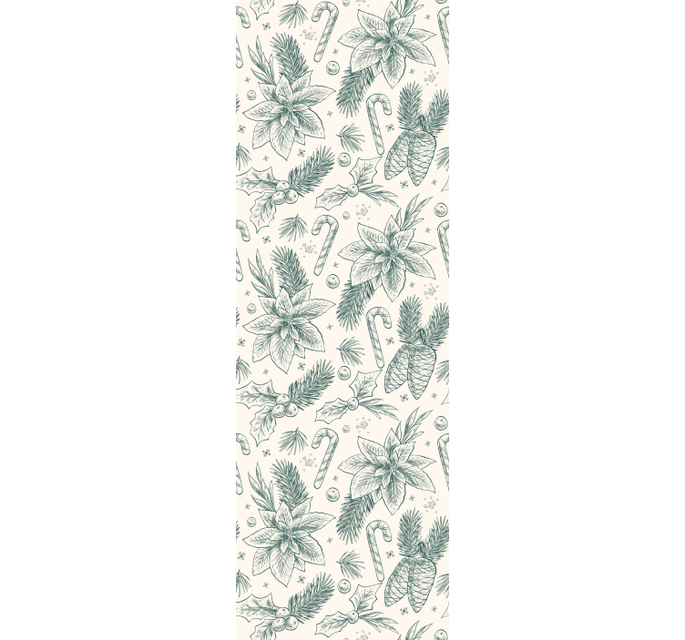 Tapete Weihnachten botanisches urlaubsmotiv - TenStickers