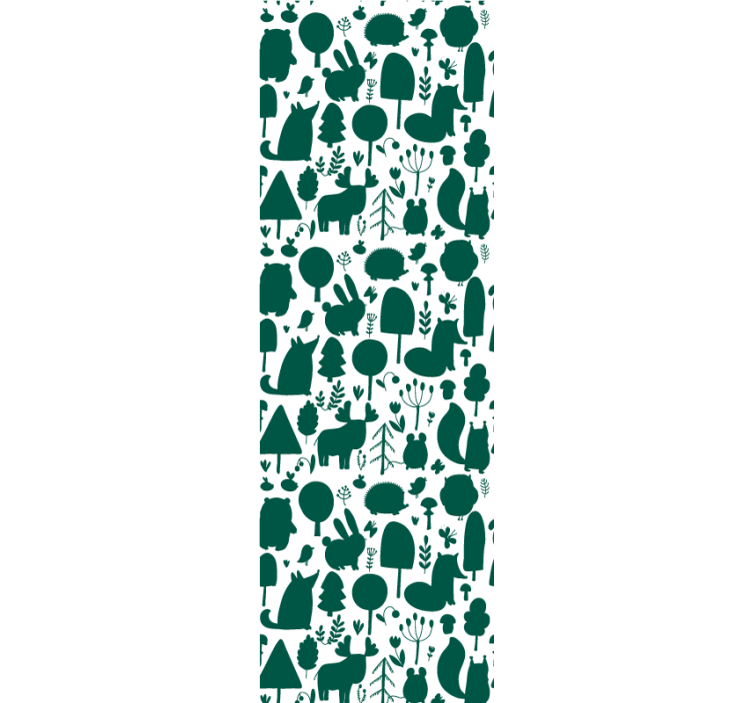Tapete Natur wald fauna silhouetten - TenStickers