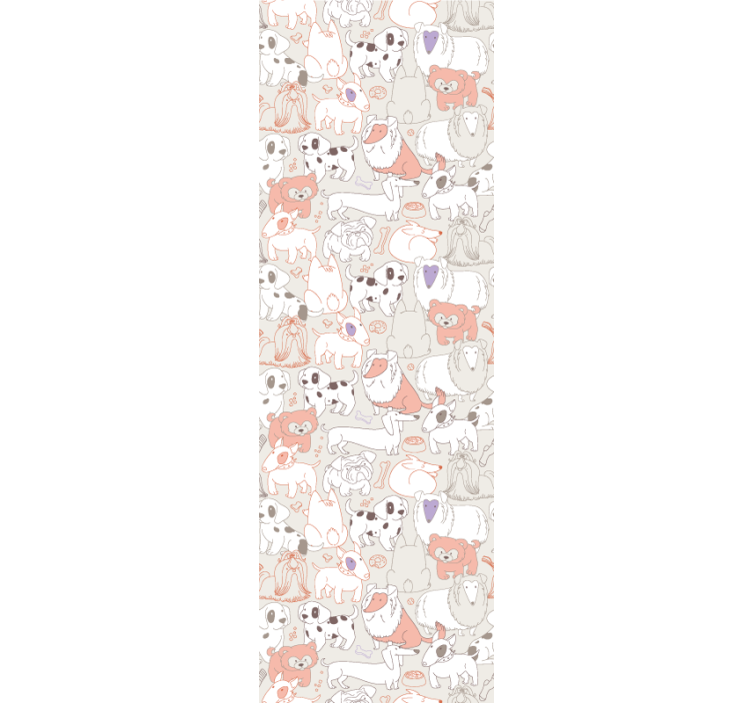 Tapete Tiere wandbild mit verspielten welpen - TenStickers