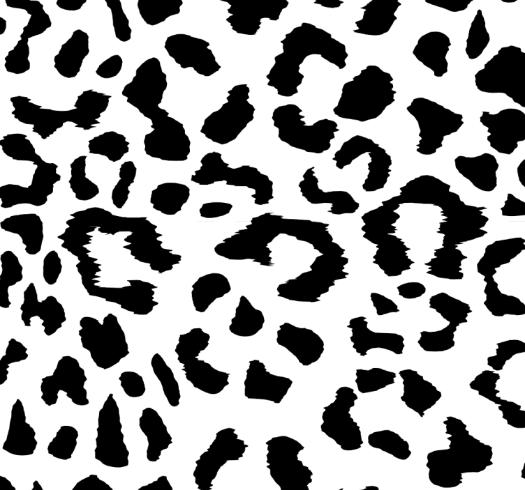 Tapete Leopard schwarz-weißes dods-muster - TenStickers