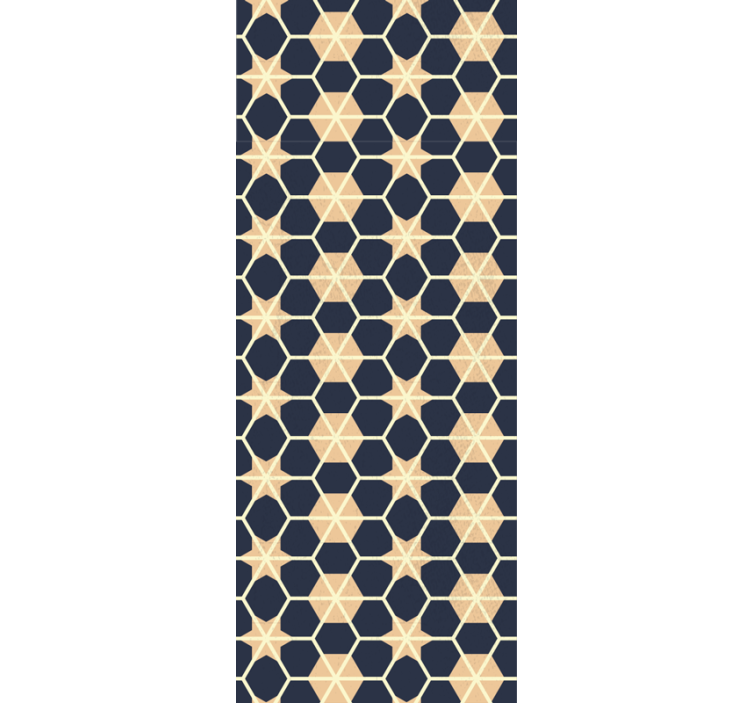 Wohnzimmer Tapete sechseckiges sternmuster - TenStickers