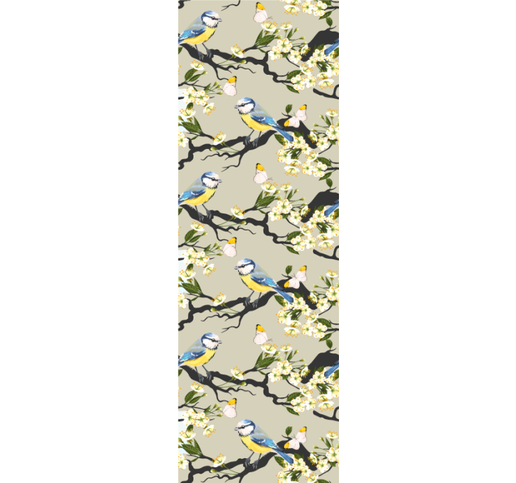 Tapete Vögel blaumeise zweige - TenStickers