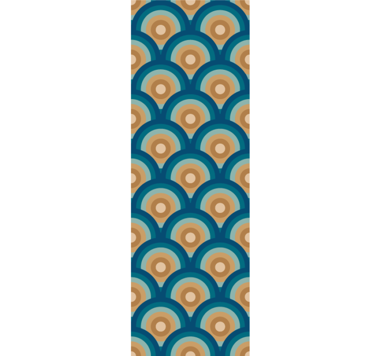 Tapete im 60er Look Kreise - TenStickers