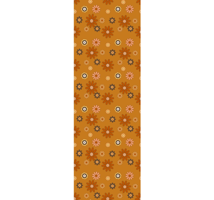 Tapete Blumen im 60er Look - TenStickers