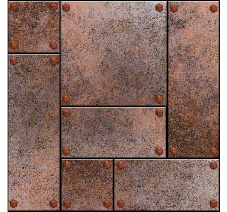 Tapete Jugendzimmer metallplatten - TenStickers