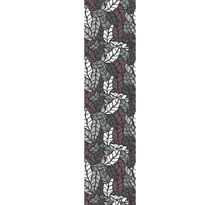 Tapete Blätter dunkles mustermotiv - TenStickers