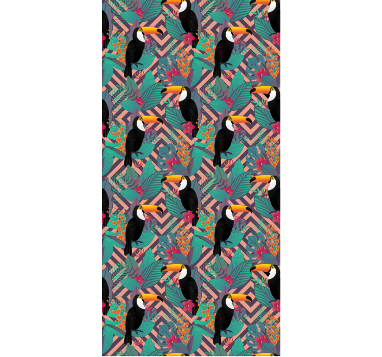 Tapete Tiere tukane zwischen blättern - TenStickers