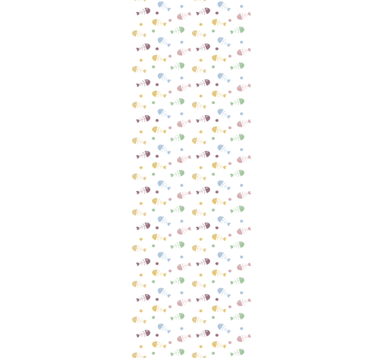 Fische Tapete buntes minimalistisches muster - TenStickers