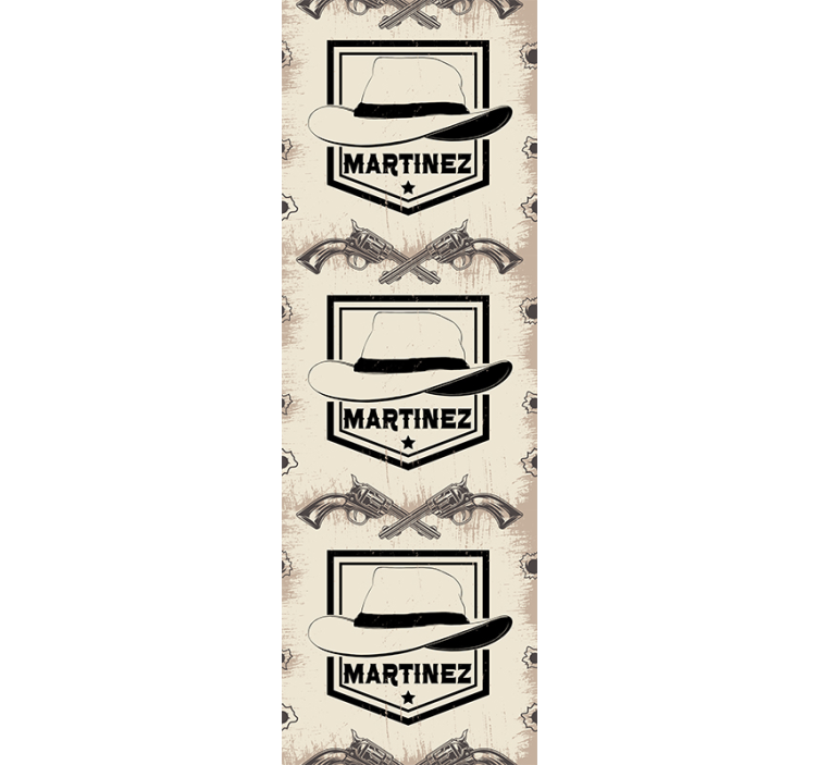 Tapete Schriftzug cowboyhut-design - TenStickers