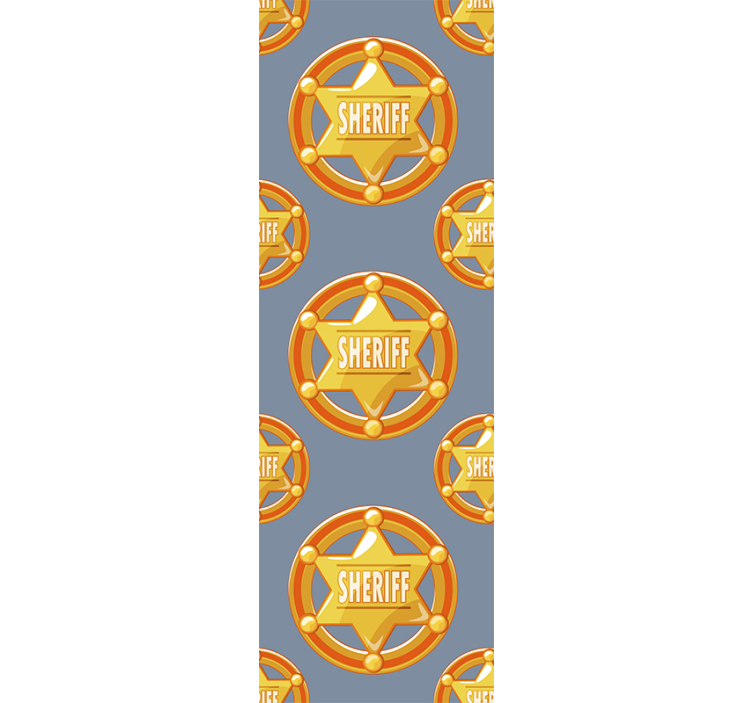 Tapete selbst gestalten sheriff-abzeichen-muster - TenStickers