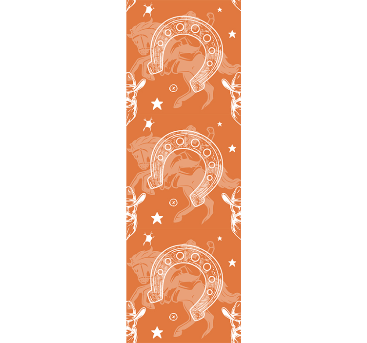 Tapete Pferde cowboy- und sternenmuster - TenStickers