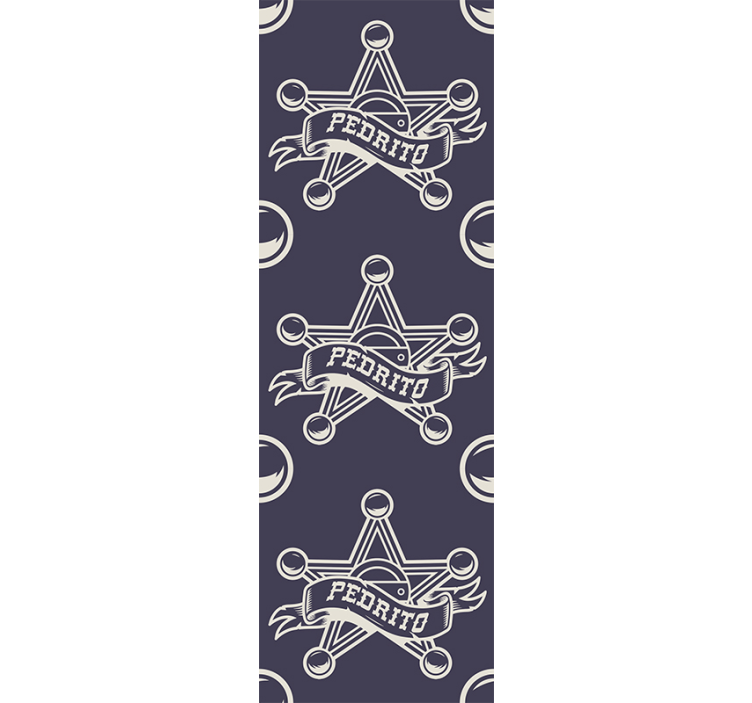 Tapete Vintage sternabzeichen-design - TenStickers