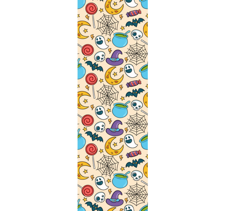 Tapete Halloween gruseliges buntes muster - TenStickers