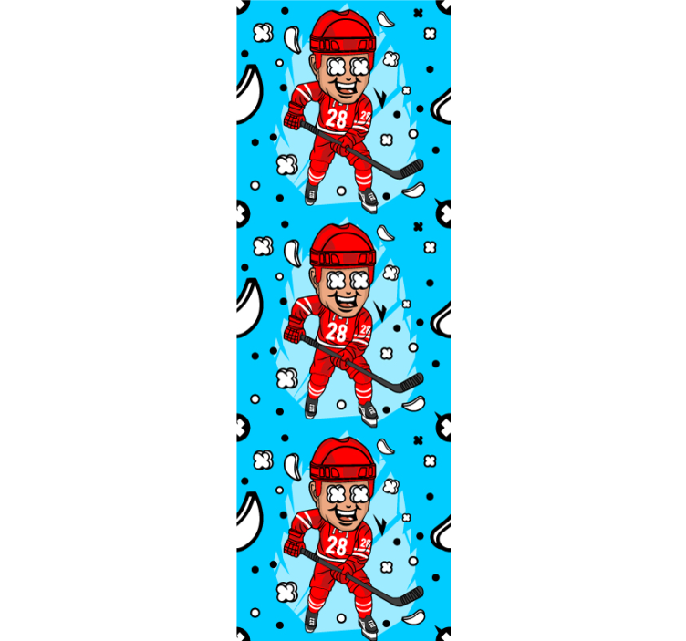 Tapete selbst gestalten eishockey-zeichentrickfiguren - TenStickers