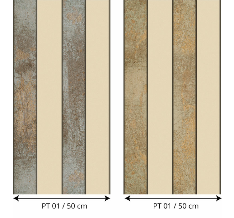 tapete im wohnzimmer texturiertes Rustikales Streifenmuster - TenStickers