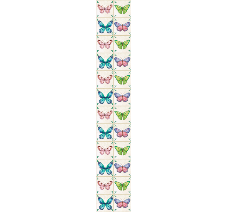 Tapete Schmetterling farbenfrohes fliesendesign - TenStickers
